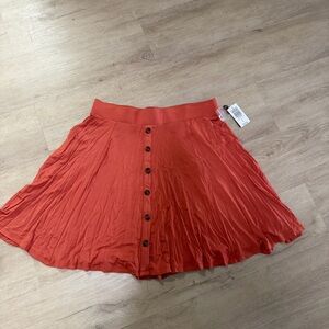 Torrid Vibrant Red Skater Skirt with Buttons
